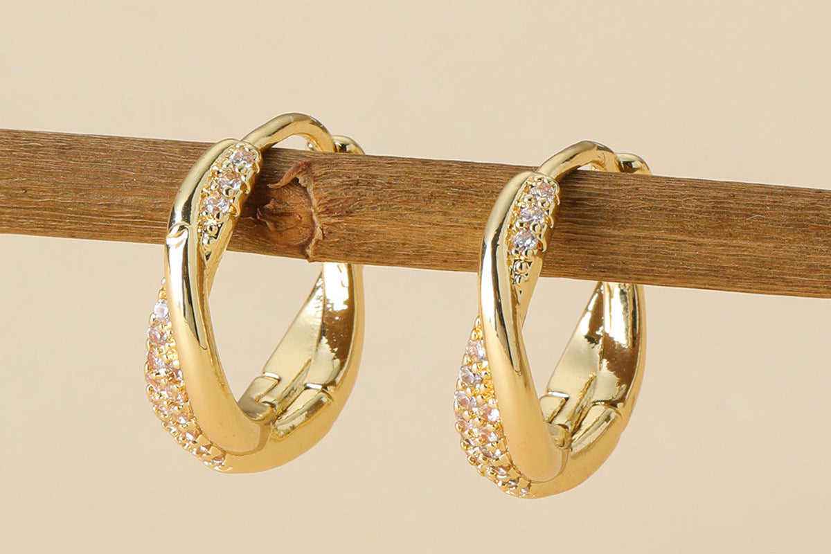 Elegant Versatile Twisted Cross Earrings