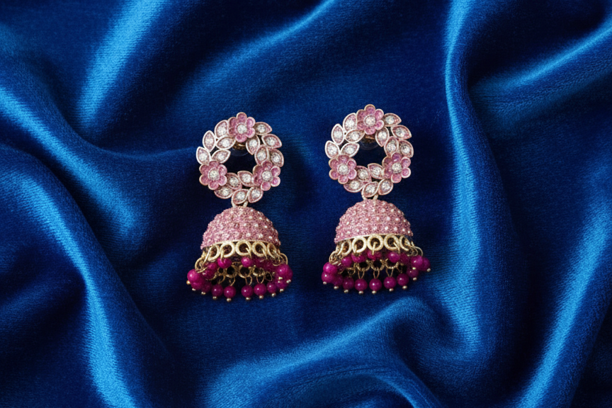 Pink Jhumka