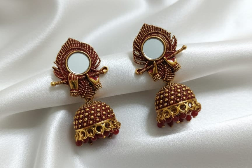 Maroon Jhumka