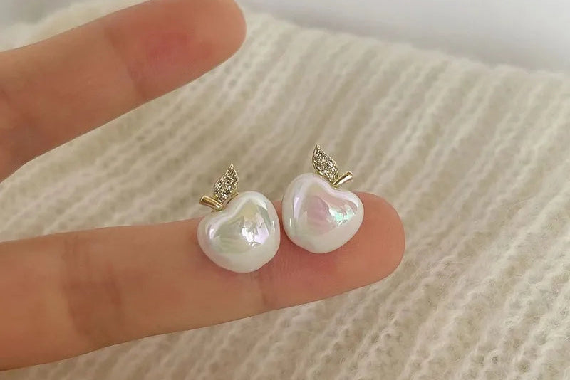 Apple Shape Pearl stud