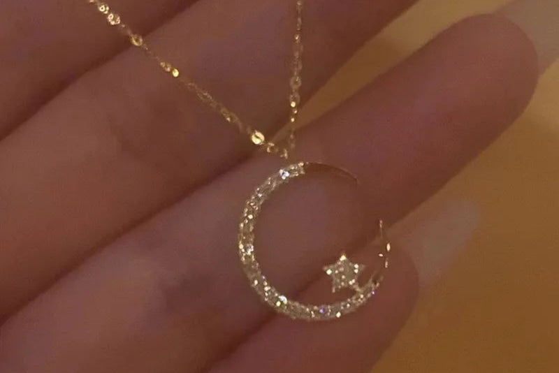 Temperament Star Moon Pendant chain