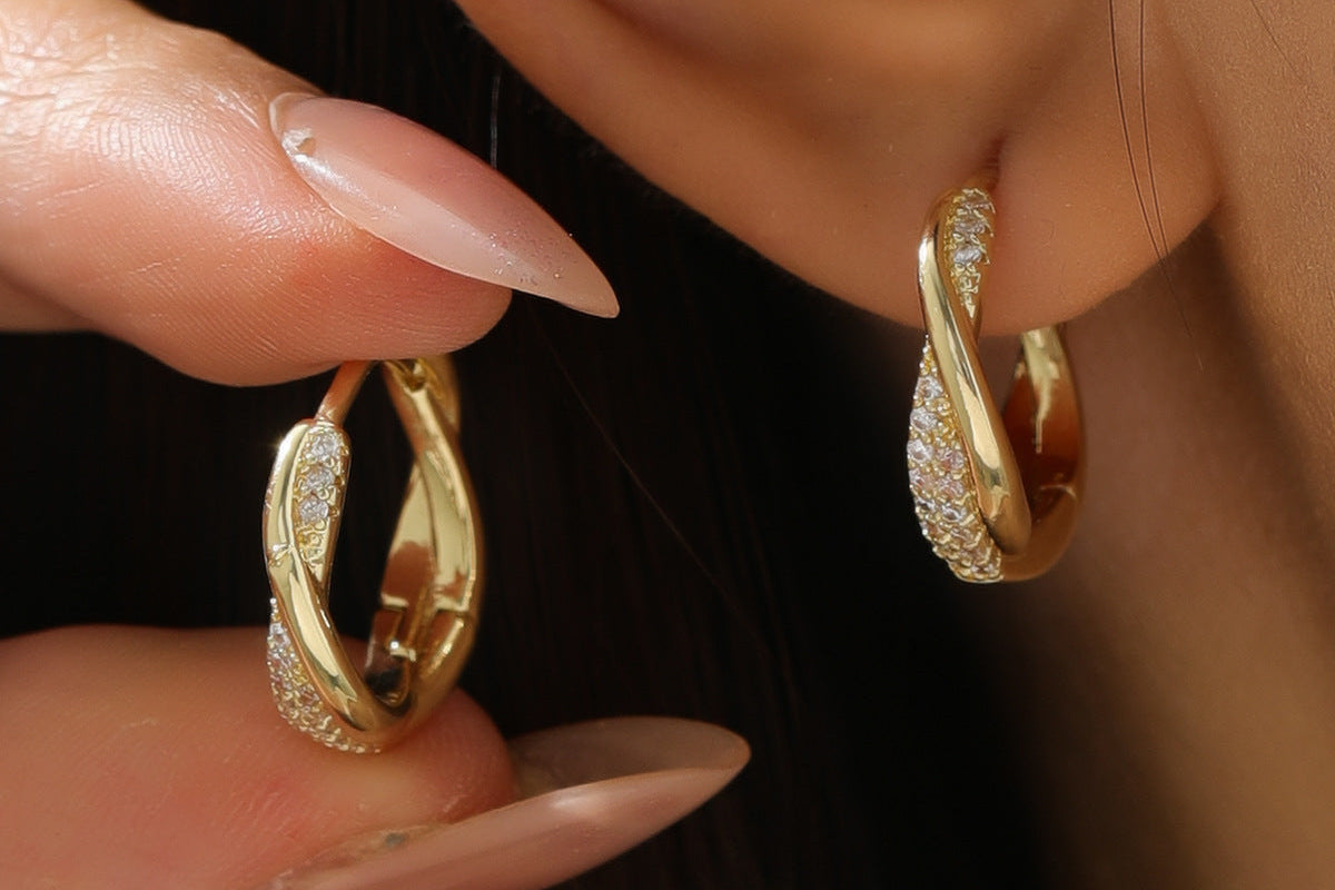 Elegant Versatile Twisted Cross Earrings