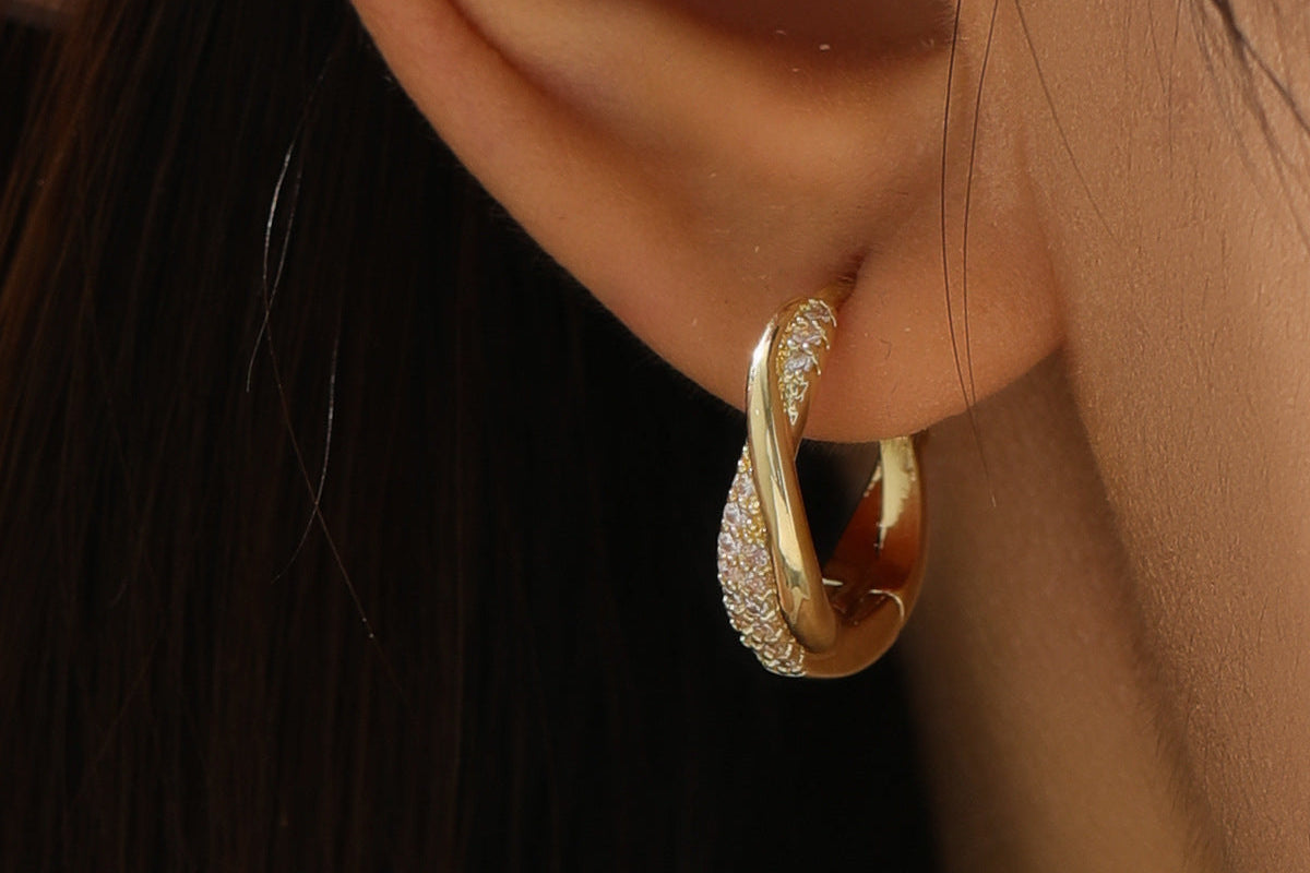Elegant Versatile Twisted Cross Earrings