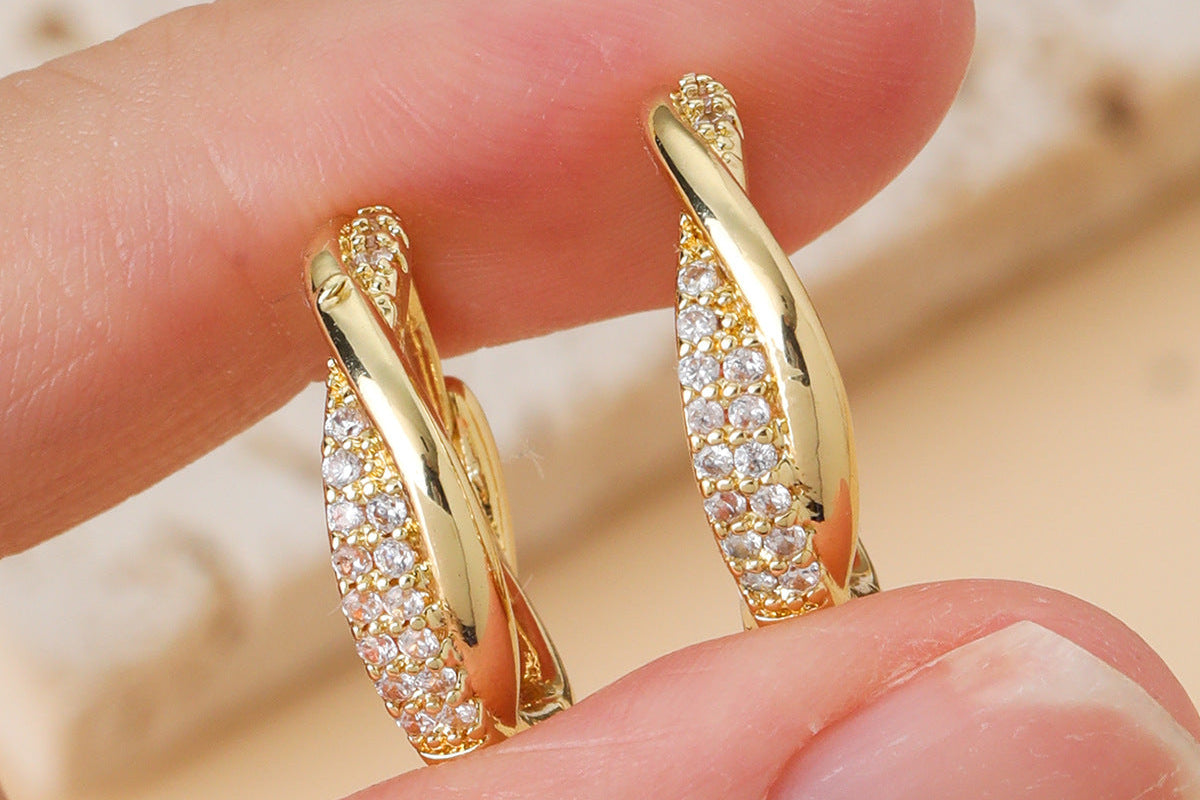 Elegant Versatile Twisted Cross Earrings