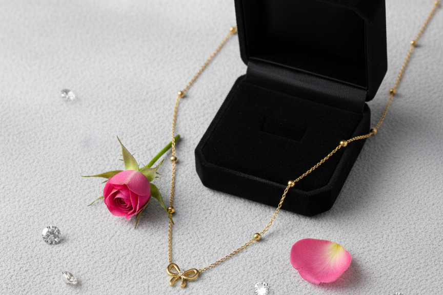 Chain with  bow pendant