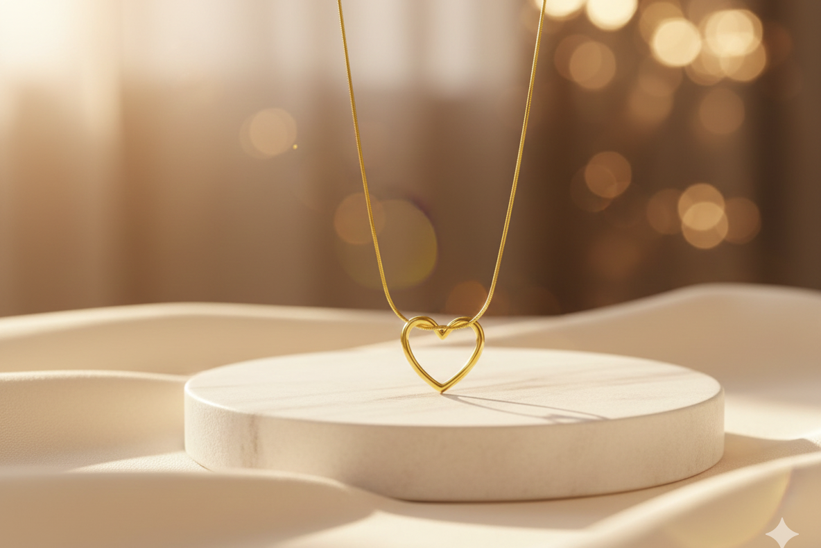 Chain with heart pendant