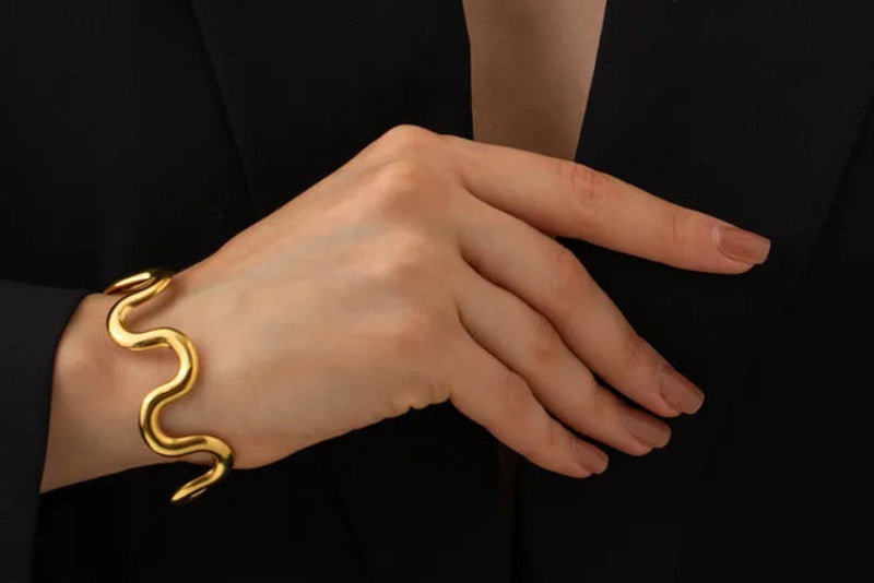 Geometric Stainless Steel Anti Tarnish Bangle