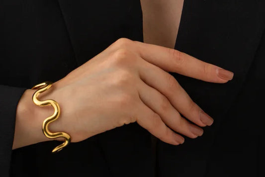 Geometric Stainless Steel Anti Tarnish Bangle