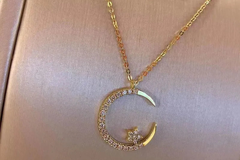 Temperament Star Moon Pendant chain