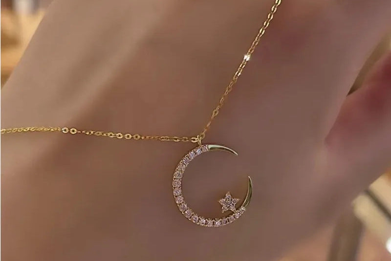 Temperament Star Moon Pendant chain